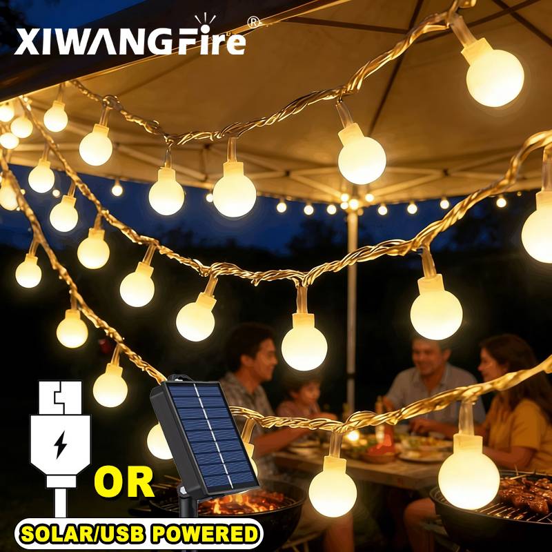 Christmas Lights Outdoor - Luci a Stringa Solari/USB/a Batteria 3-10M,