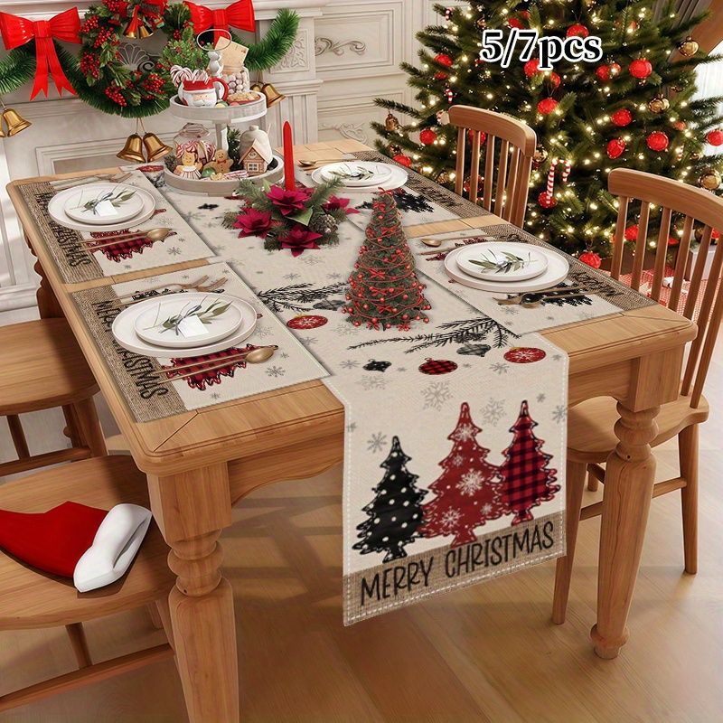 Christmas Table Runner - Set di Tovagliette e Runner Natalizi
