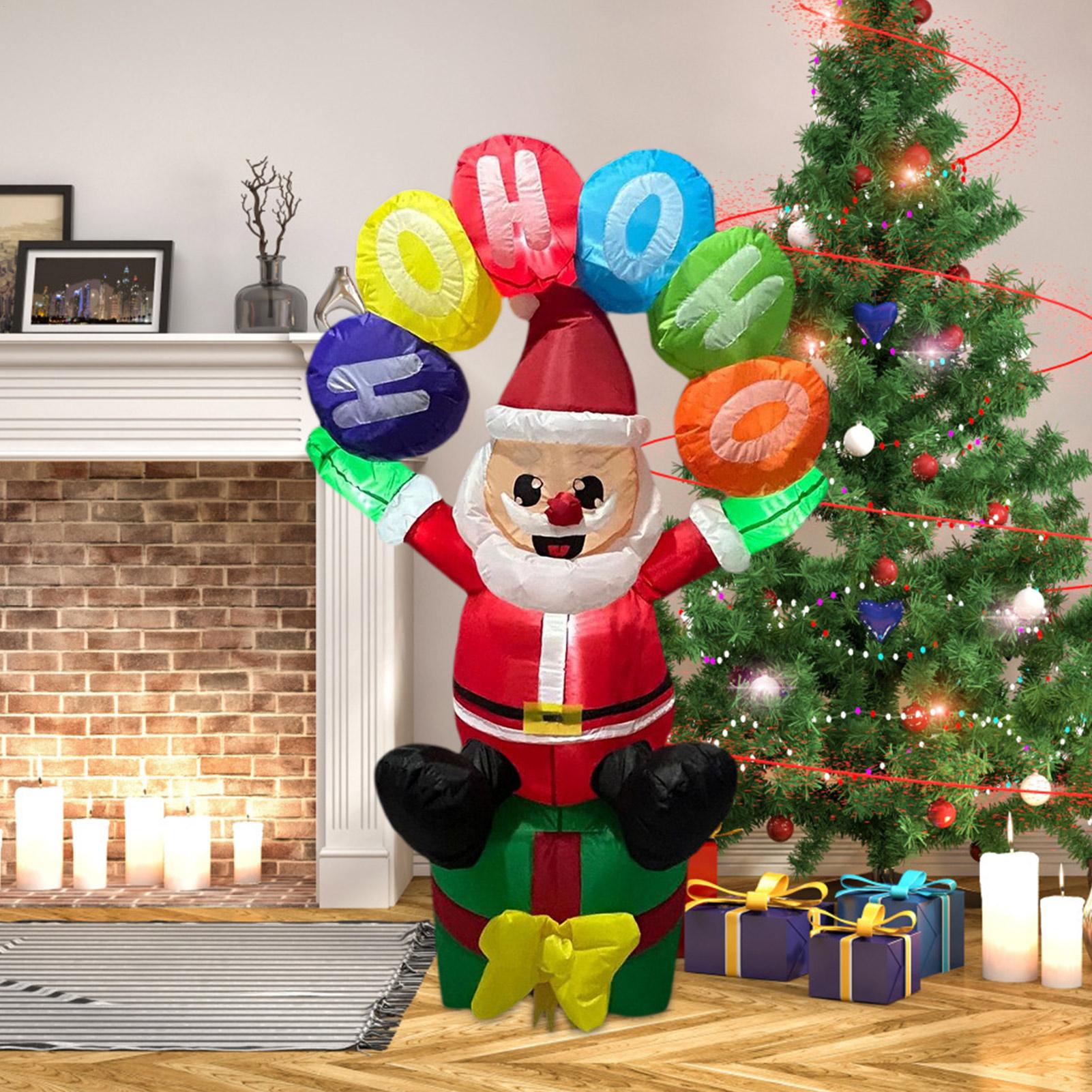 Christmas Lights Outdoor - Decorazione gonfiabile di Babbo Natale con