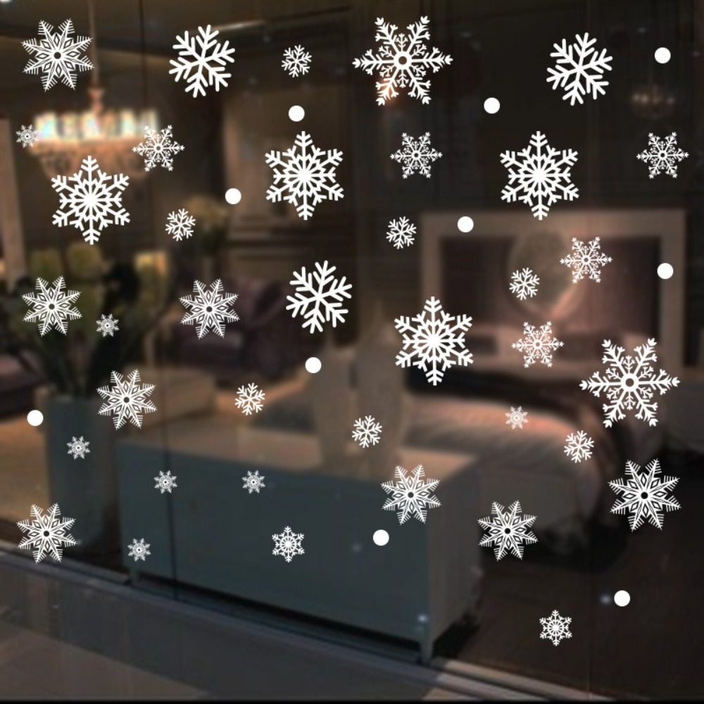 Snowflake Window Decal - 30 pezzi in PVC adesivo fiocchi