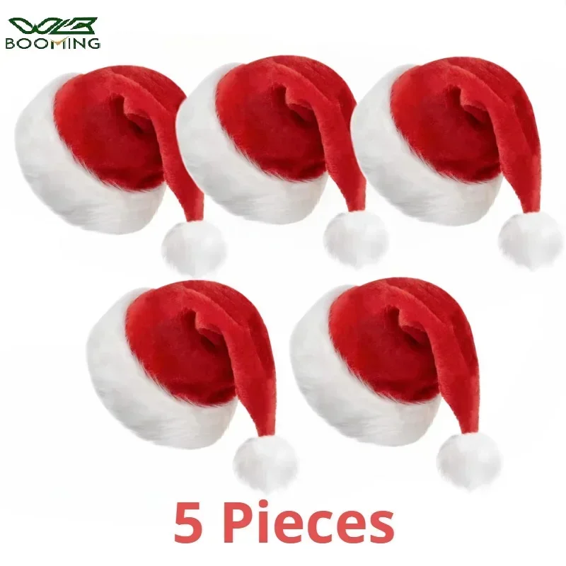 Santa Hat Plush - 5/1 pezzi cappello di Natale peluche