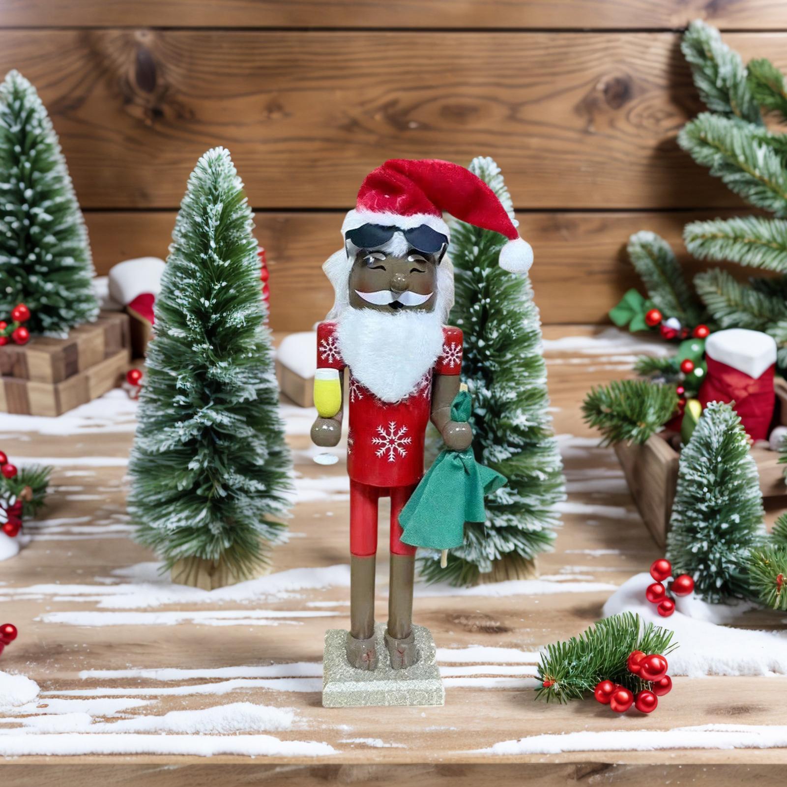 Nutcracker Figurine - Schiaccianoci Ornamenti Natale Babbo Natale africano