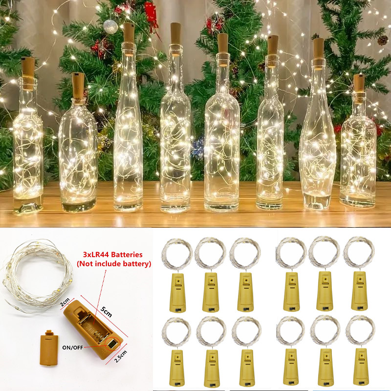 Led Fairy String Lights - 6 pezzi 20led bottiglia di vino