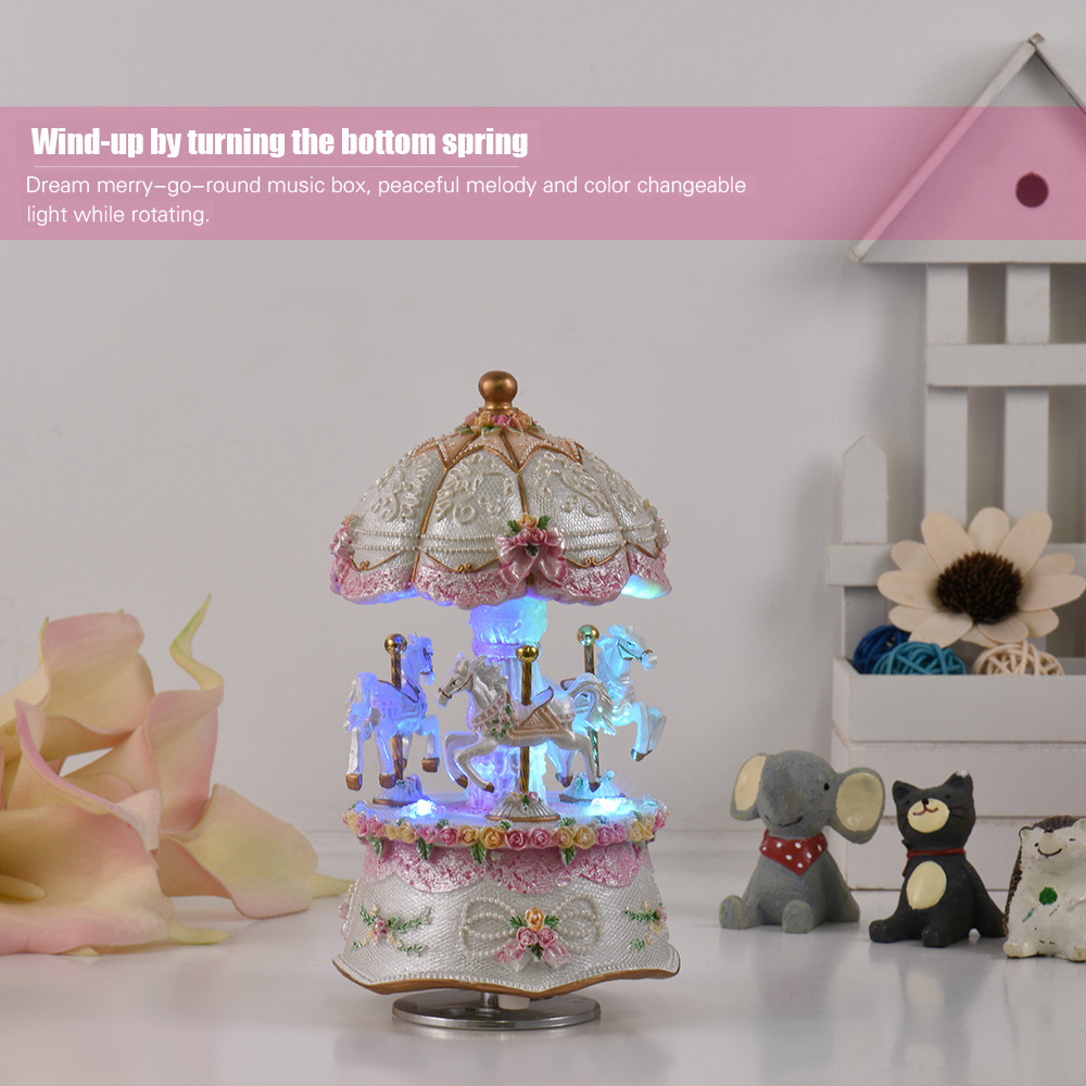Snow Globe Musical - Luxury Dream giostra rotante a 3