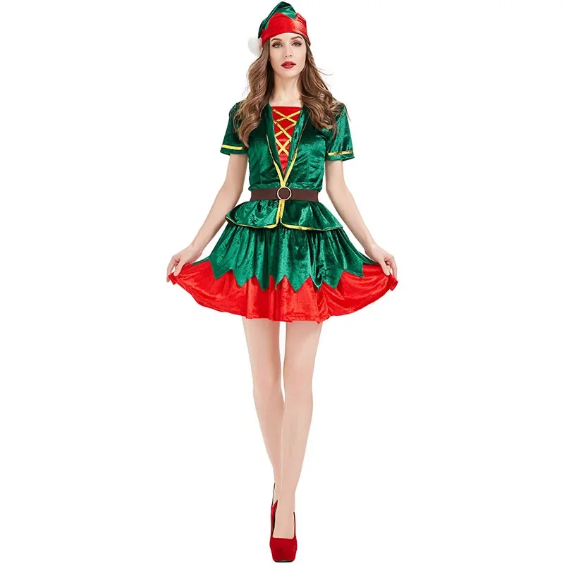 Elf Costume Christmas - Costume da elfo verde natalizio da