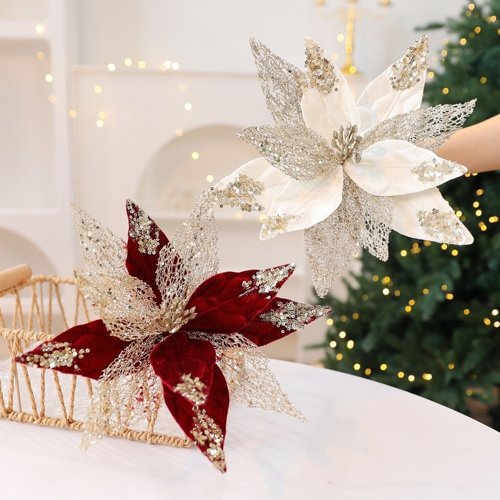 Christmas Wreath Fake - 29 cm Fiore di Natale artificiale