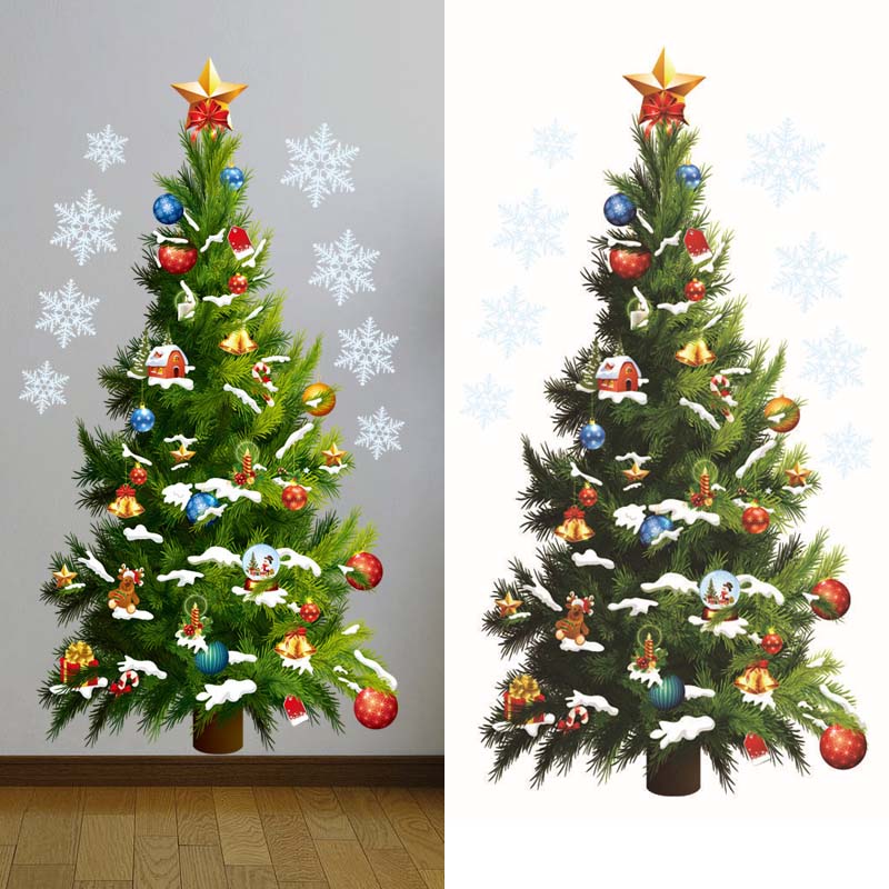 Snowflake Window Decal - Adesivi murali albero di Natale Decalcomania