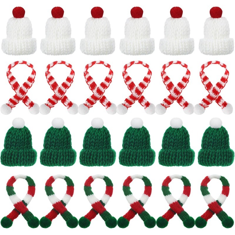 Santa Hat Plush - 5/10 pezzi decorazione natalizia mini cappello