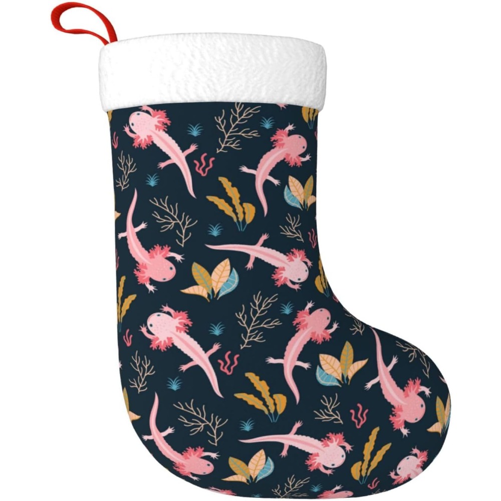 Christmas Stocking Hanging - Simpatiche calze natalizie Axolotl appese calze