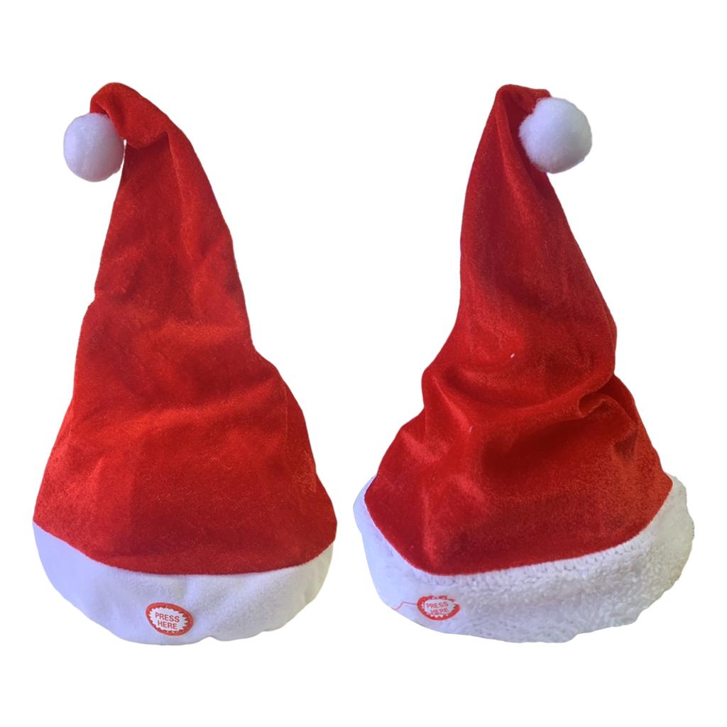 Santa Hat Plush - Canto danza cappelli di babbo natale