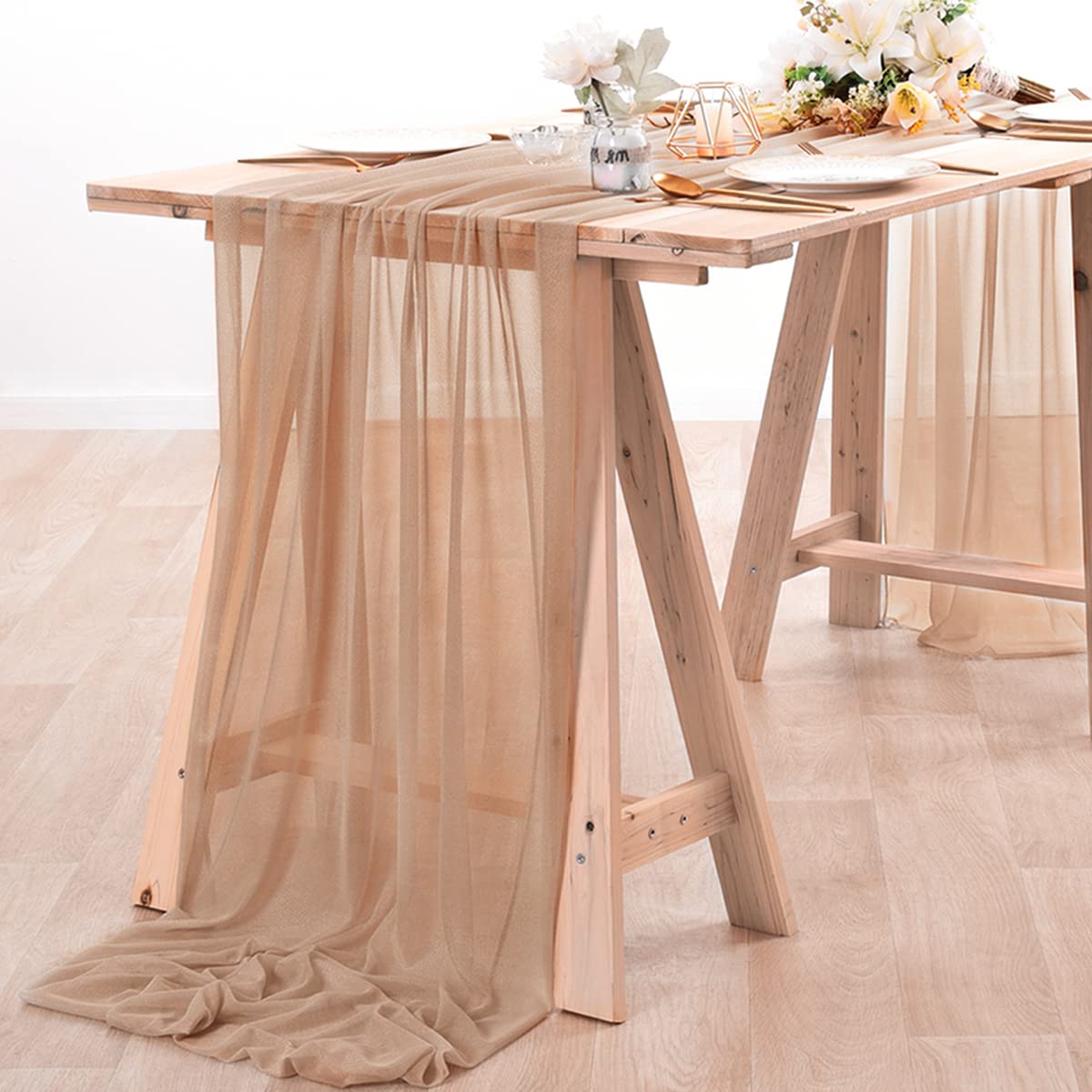 Christmas Table Runner - Runner da tavolo in chiffon Tessuto