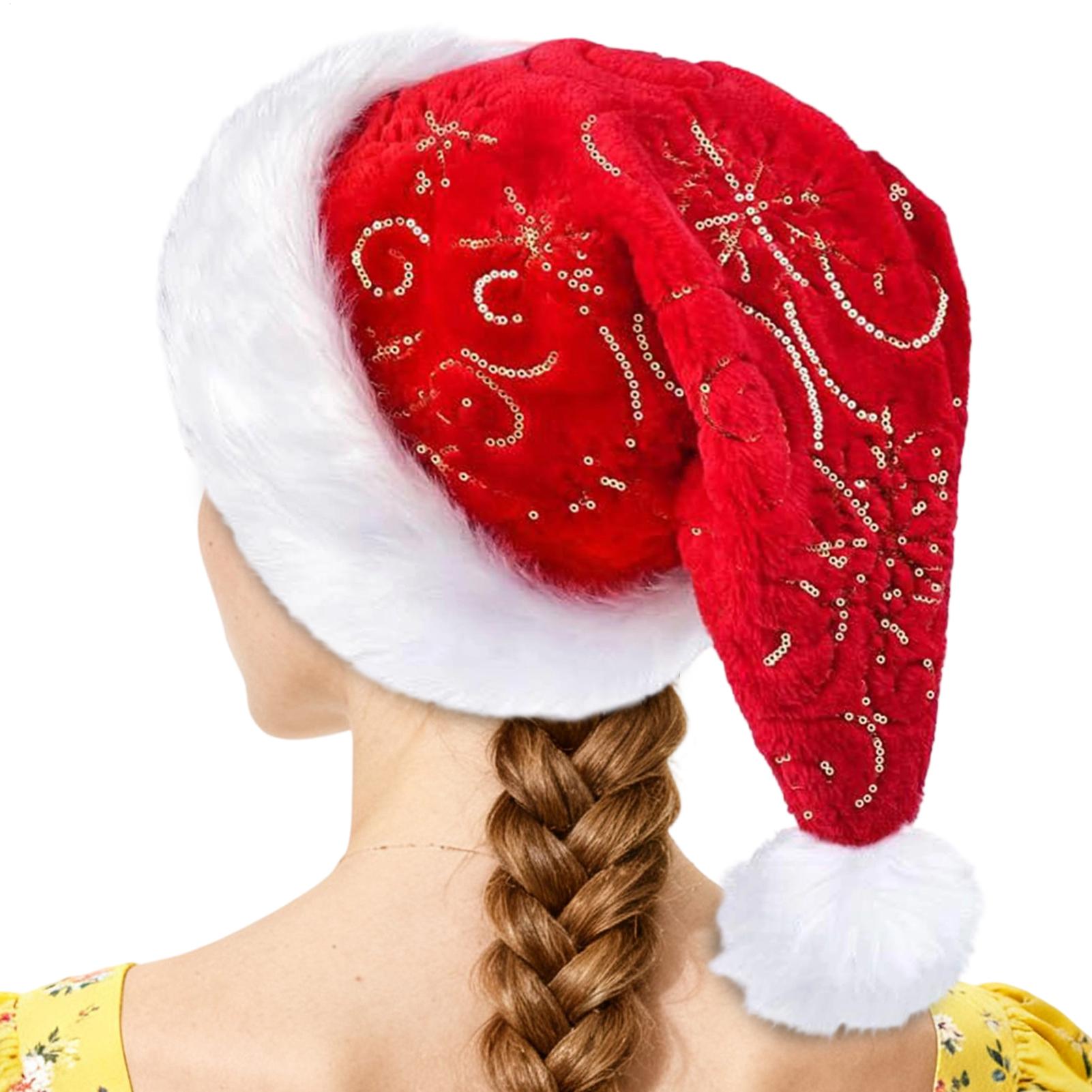Santa Hat Plush - Cappello natalizio in peluche Copricapo invernale
