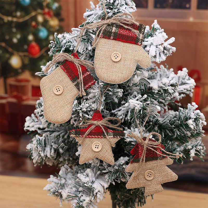 Christmas Stocking Hanging - 4 pezzi di decorazioni per l'albero