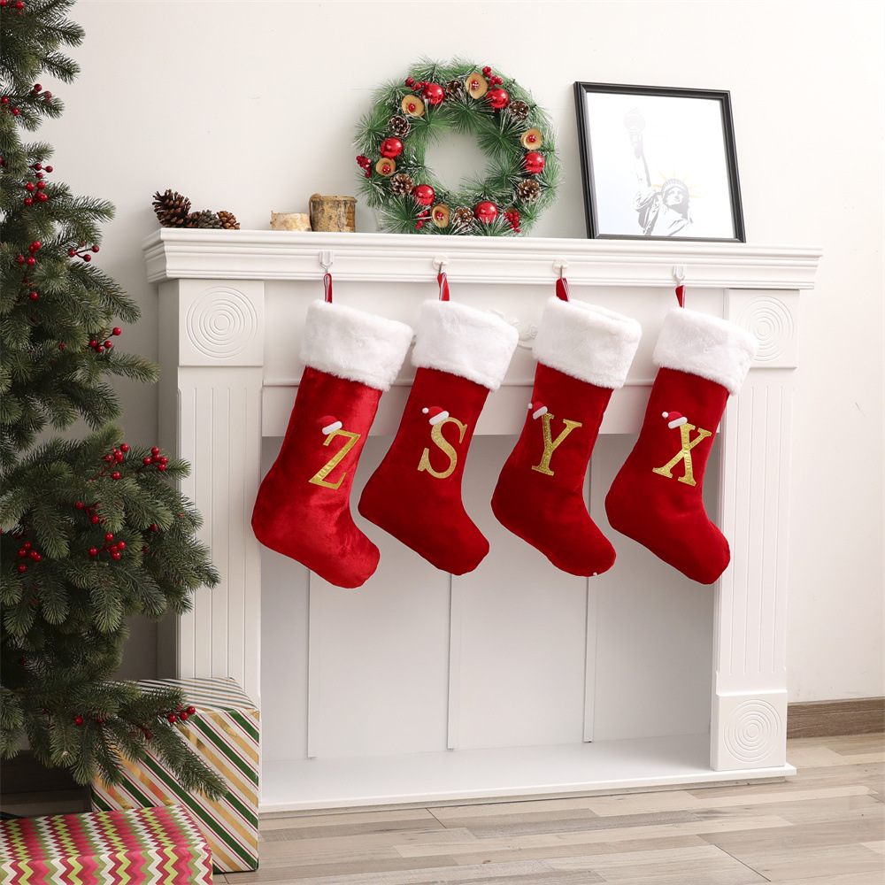 Christmas Stocking Hanging - Nuovo alfabeto creativo calza di Natale