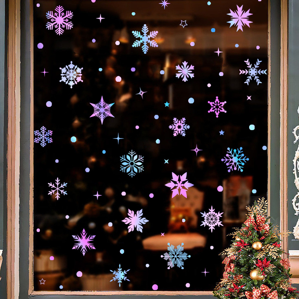 Snowflake Window Decal - Adesivi murali con fiocchi di neve