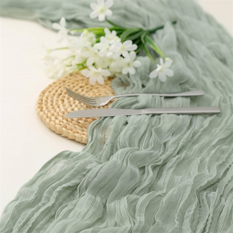 Christmas Table Runner - Semi-Sheer garze Wedding Party banchetti di
