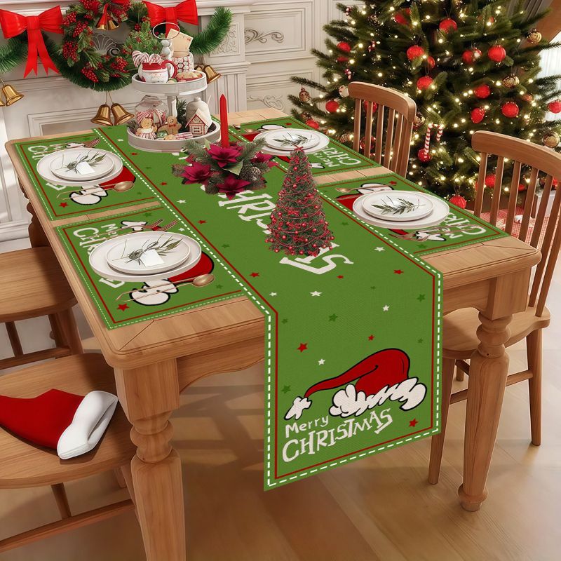 Christmas Table Runner - VIKAMA Set di Tovagliette e Runner