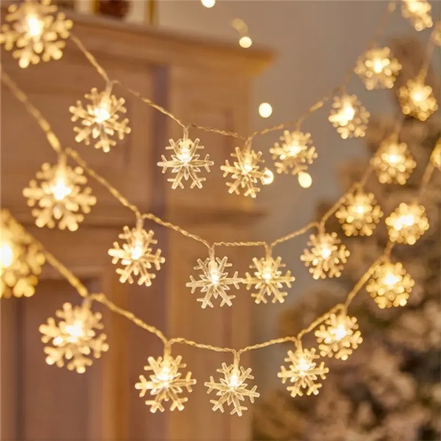 Led Fairy String Lights - 10/20/40 LED Fiocco di neve Stringa