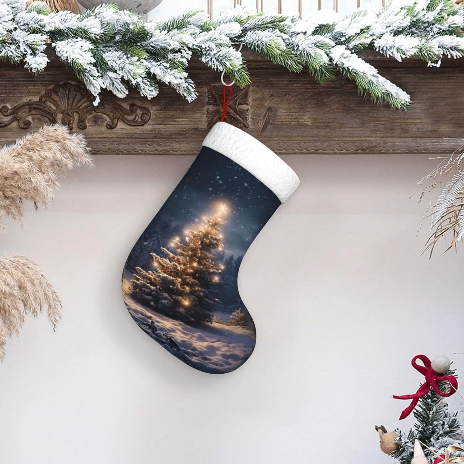 Christmas Stocking Hanging - Calze regalo per la neve dell'albero