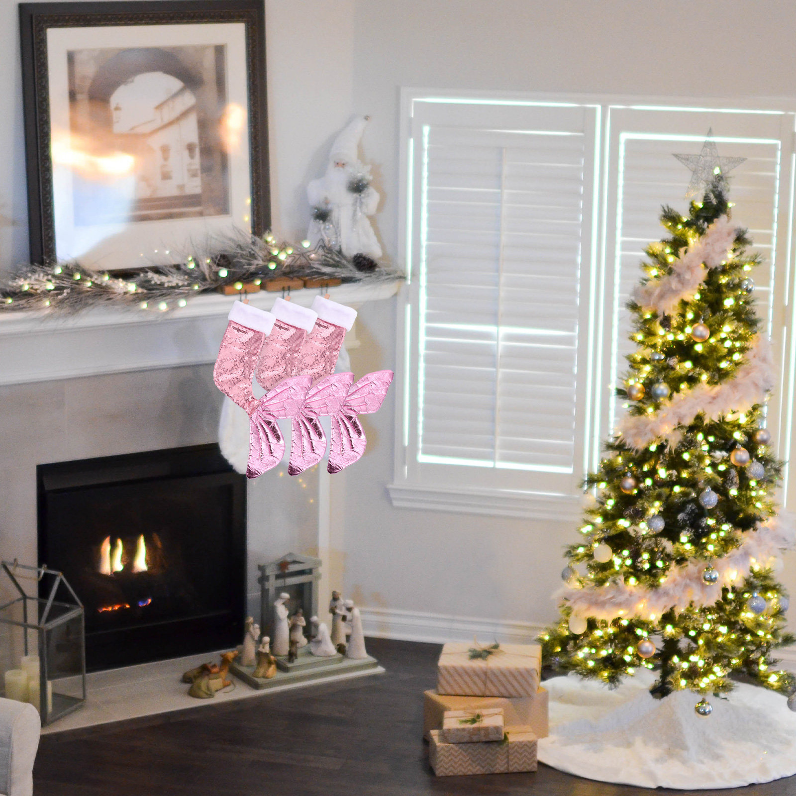 Christmas Stocking Hanging - Decorazioni Natalizie a Coda di Sirena