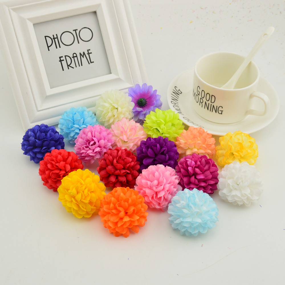 Christmas Wreath Fake - 200 pezzi 5 cm crisantemo di