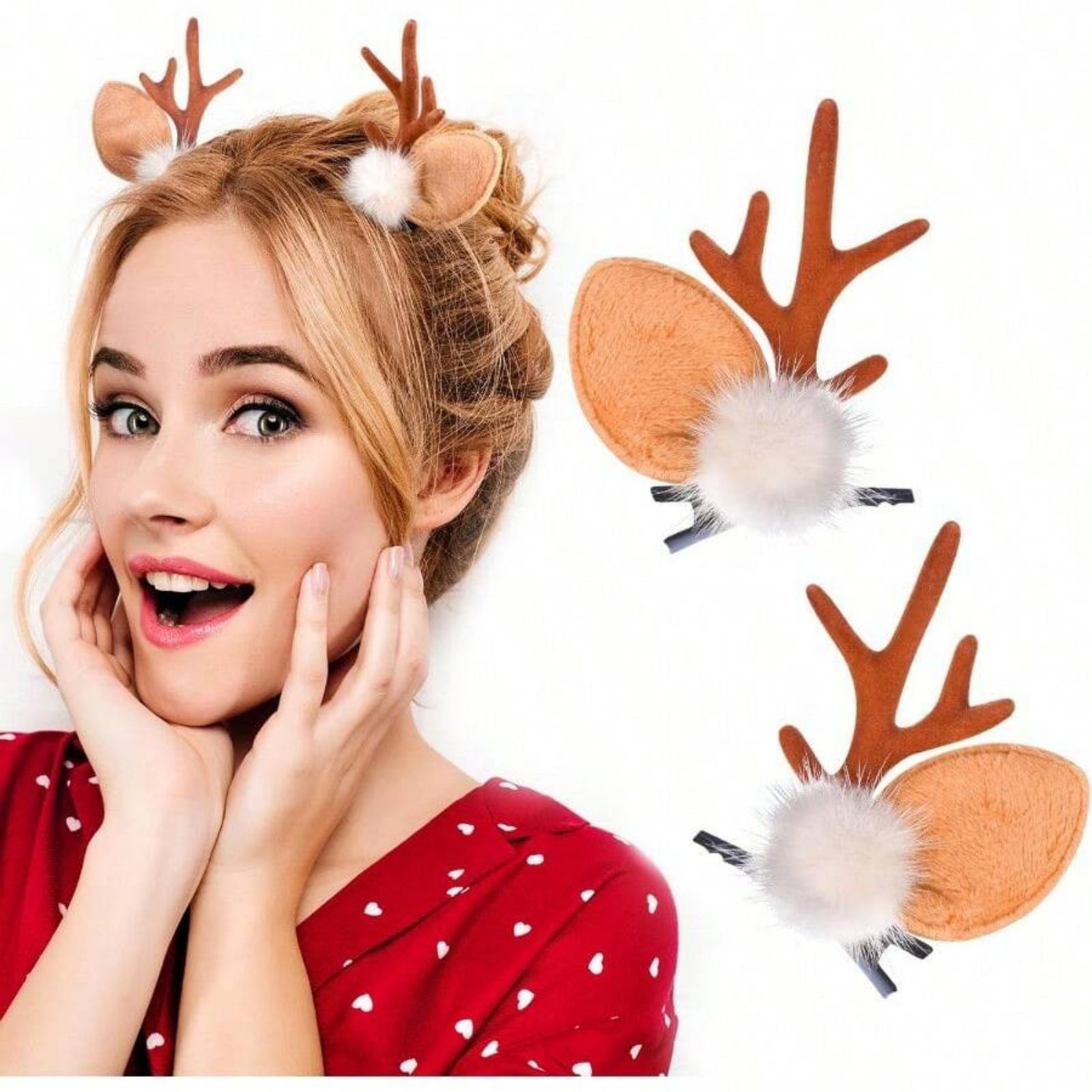 Reindeer Antlers Headband - 2 pezzi di corna di renna
