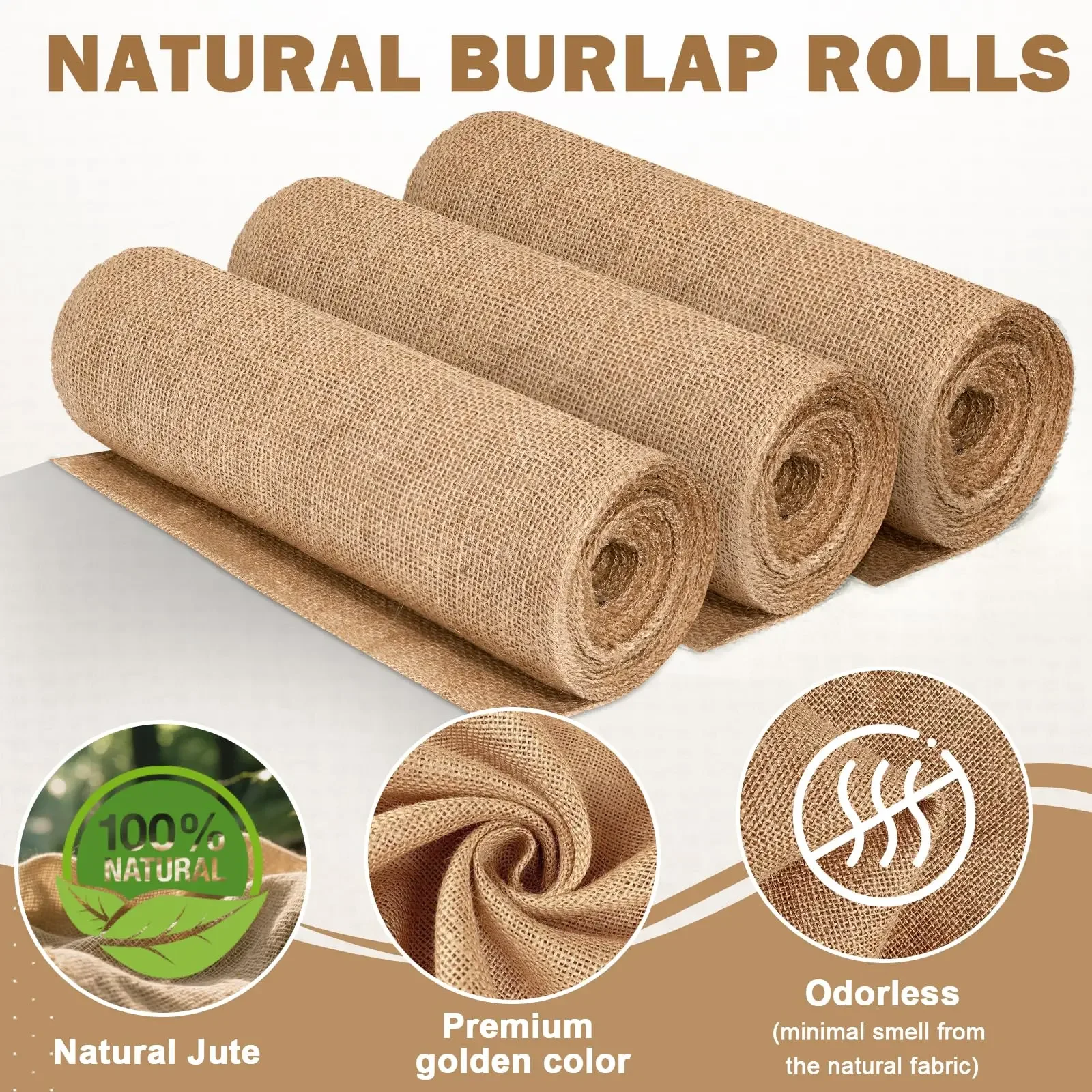Christmas Table Runner - Nuovo Design Rotolo di Tela Beige