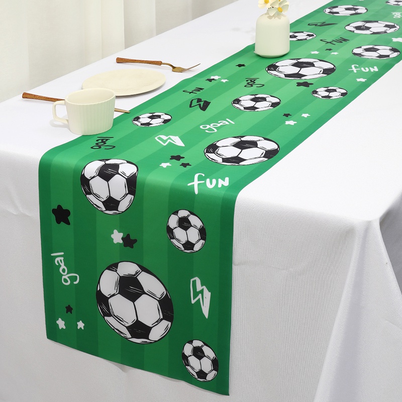 Christmas Table Runner - 1pc calcio/calcio festa tavolo bandiera centrotavola