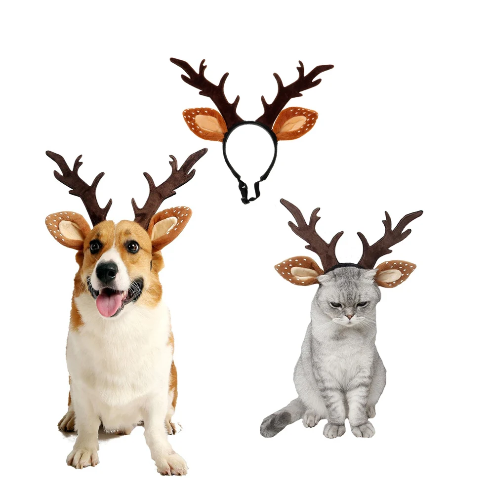Reindeer Antlers Headband - Fasce per cani Costume da cervo