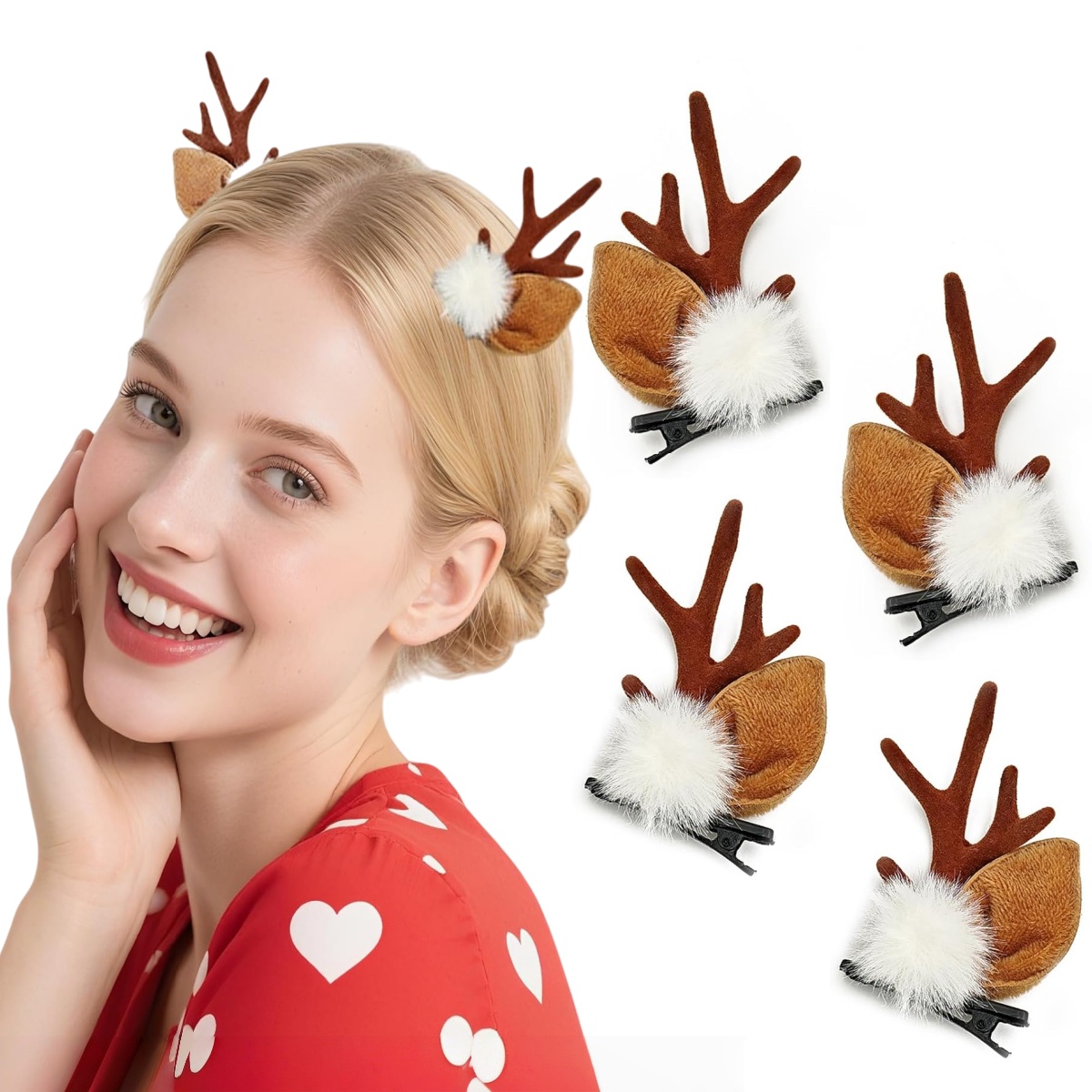 Reindeer Antlers Headband - 1/2 Paia di Piccole Corna di