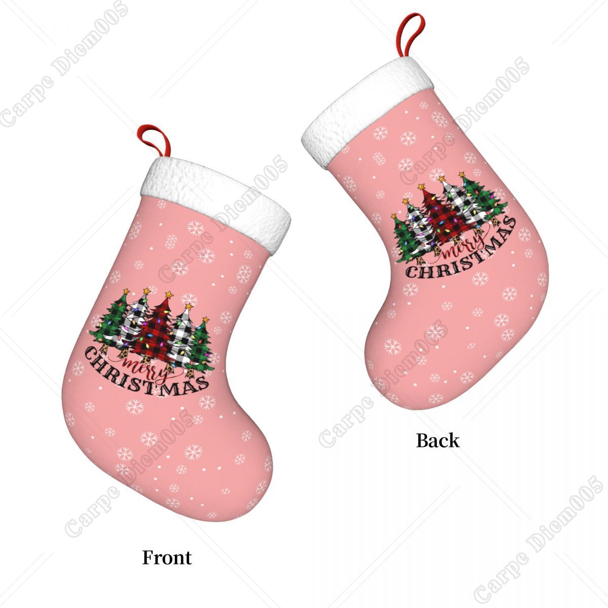 Fiocchi di neve rosa Calze per - Christmas Stocking Hanging recensione e prezzo