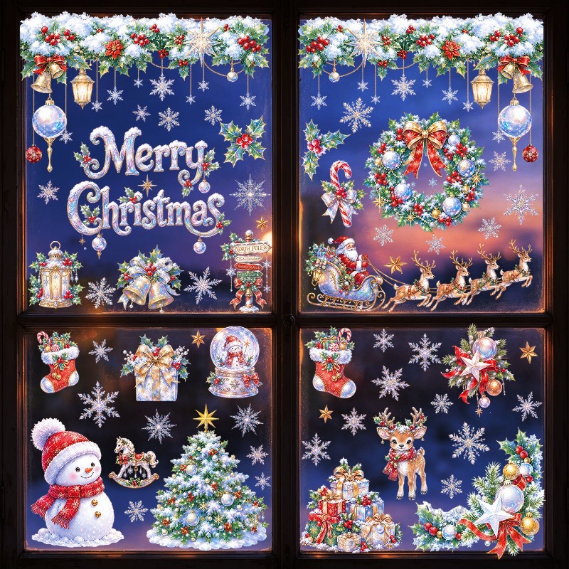 9 Fogli di Adesivi Statici Nat - Snowflake Window Decal recensione e prezzo