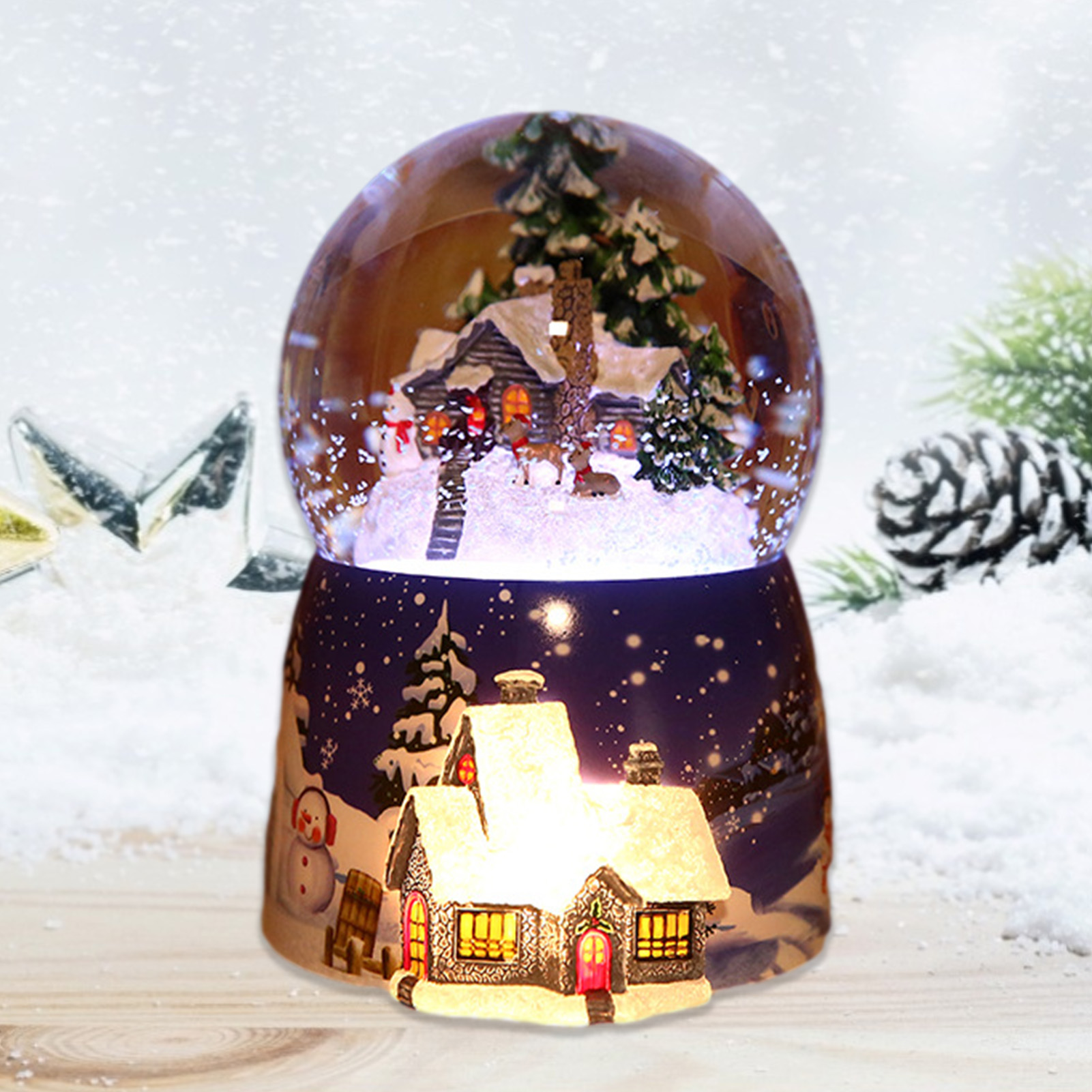 1 pz resina carillon sfera di  - Snow Globe Musical recensione e prezzo