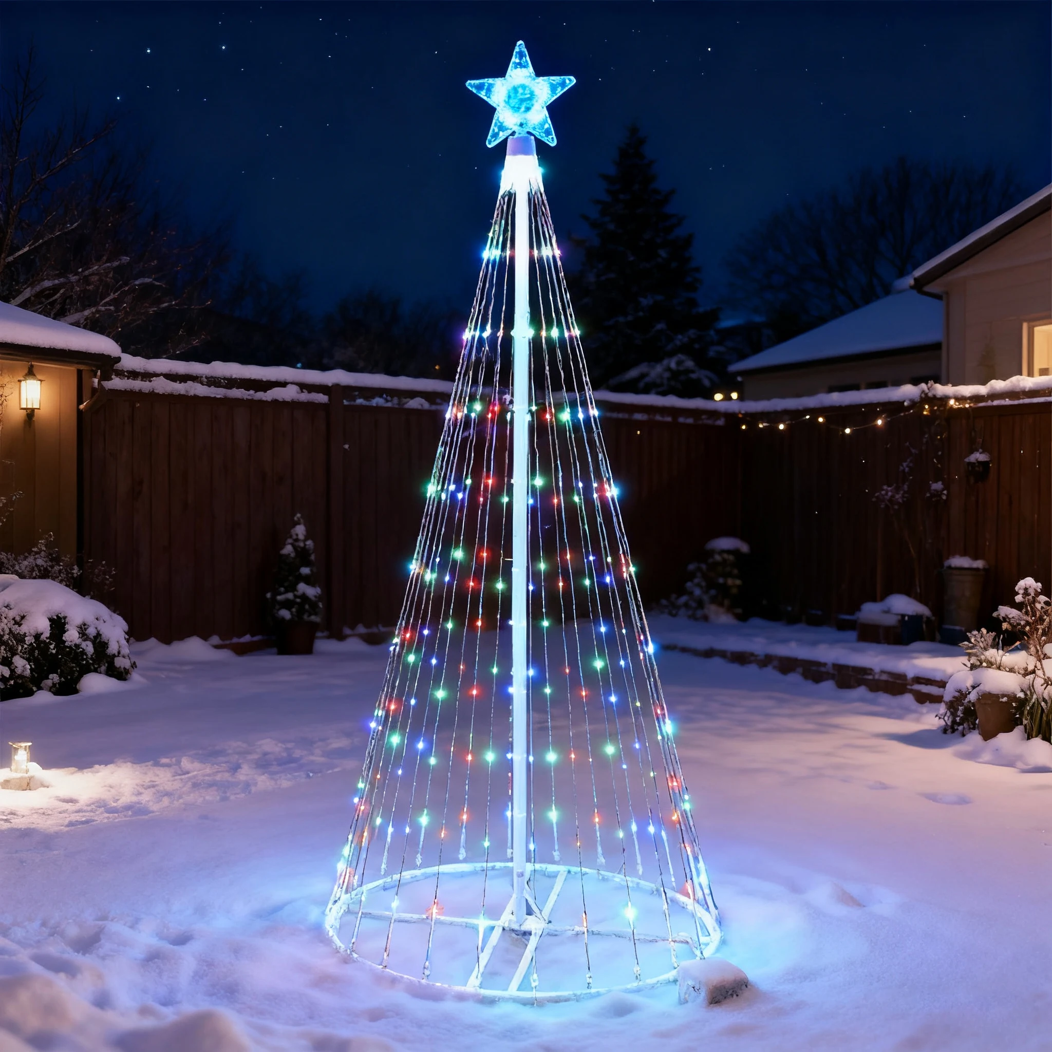 Luci a cascata a LED ad energi - Star Tree Topper recensione e prezzo