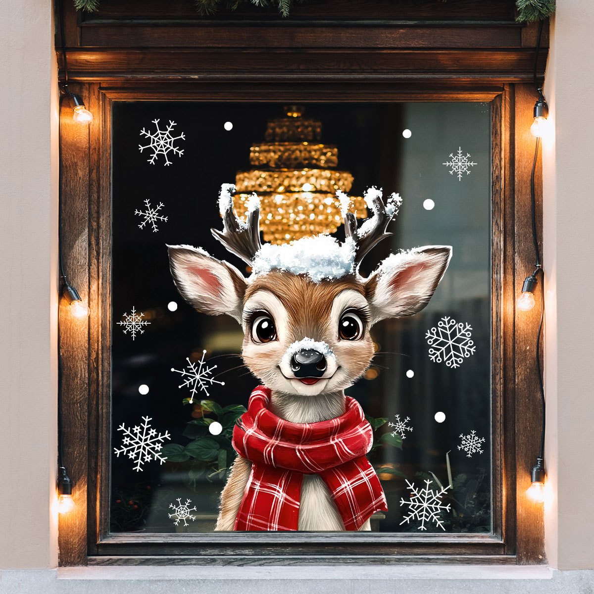 1pc Sciarpa di Natale Fiocco d - Snowflake Window Decal recensione e prezzo