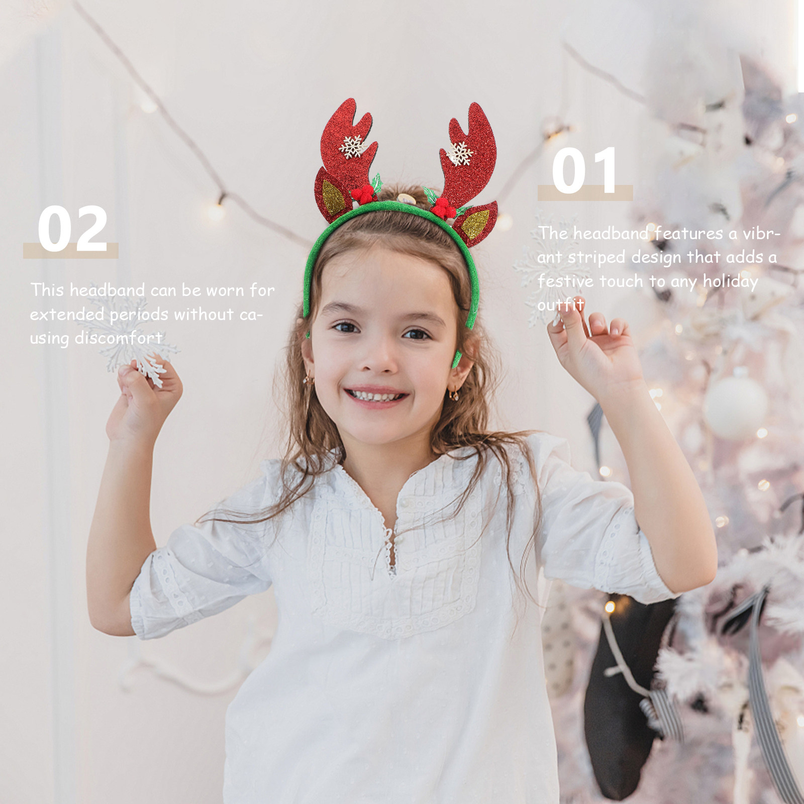 Fascia per capelli natalizia c - Reindeer Antlers Headband recensione e prezzo