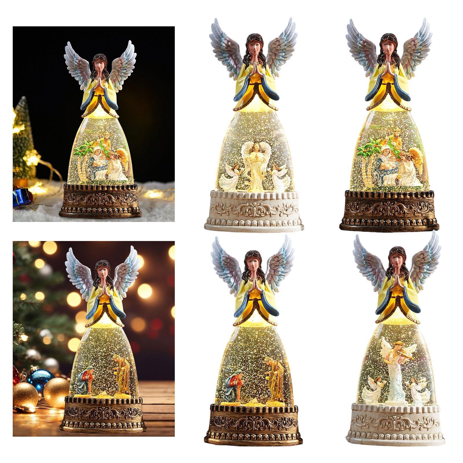 Figurina di angelo illuminato, - Snow Globe Musical recensione e prezzo