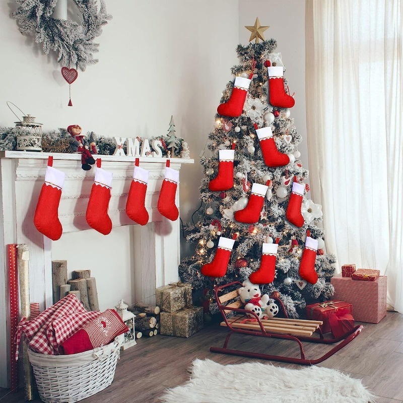 Calze natalizie con finiture d - Christmas Stocking Hanging recensione e prezzo