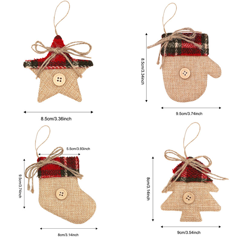 4 pezzi di decorazioni per l'a - Christmas Stocking Hanging recensione e prezzo