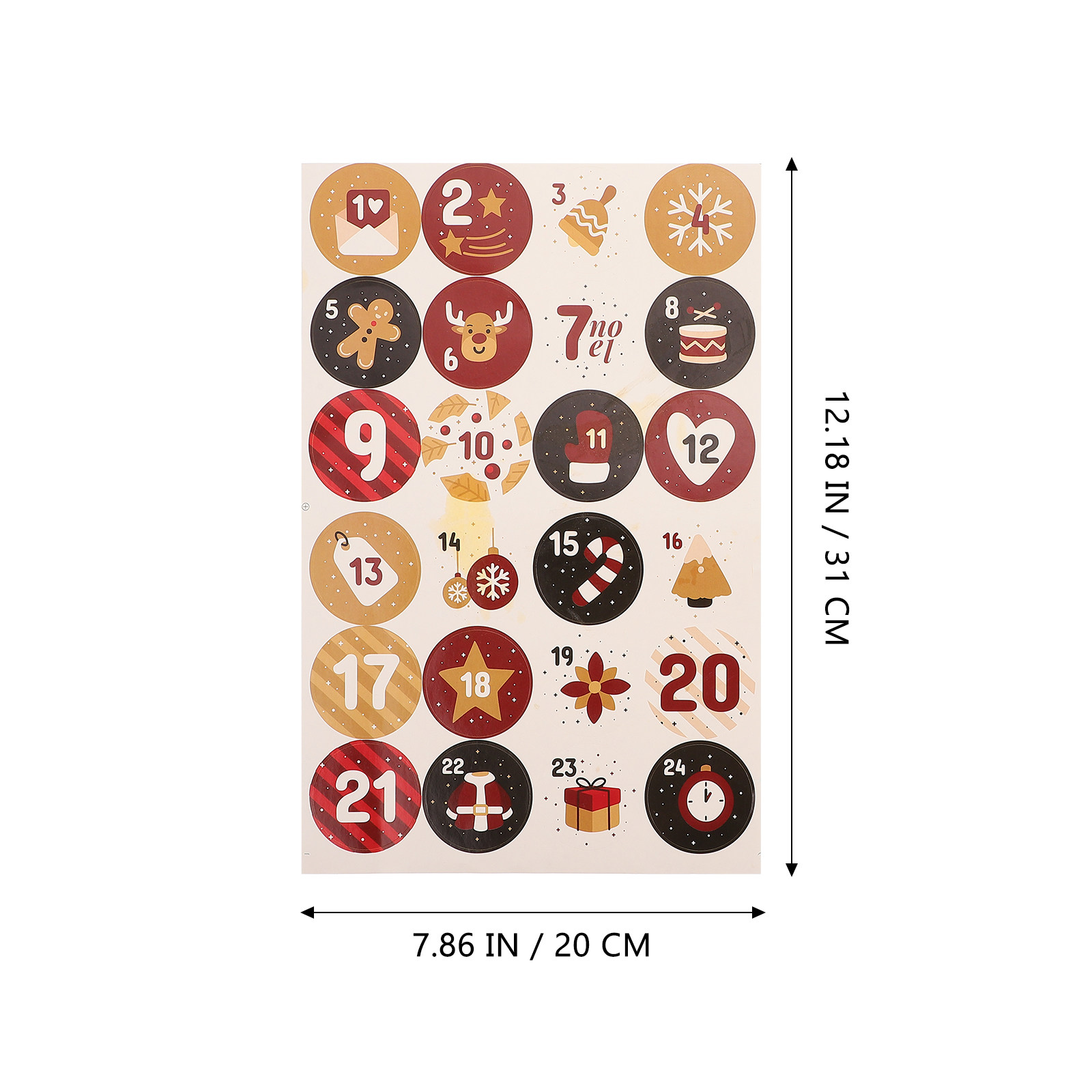 10 Fogli di Adesivi Rotondi pe - Advent Calendar Gift recensione e prezzo