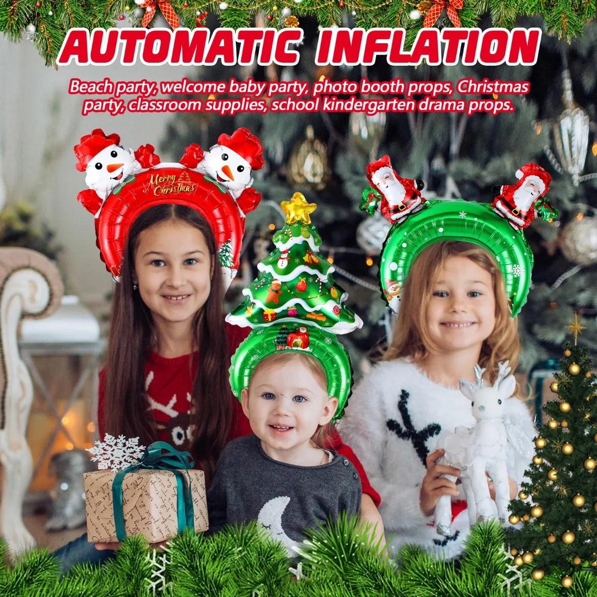 Fasce gonfiabili di Natale Bab - Reindeer Antlers Headband recensione e prezzo