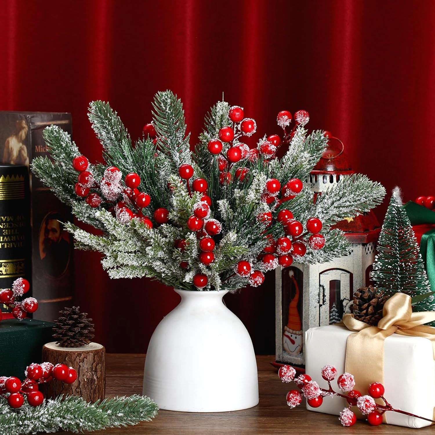 Rami di pino bianco come la ne - Christmas Wreath Fake recensione e prezzo