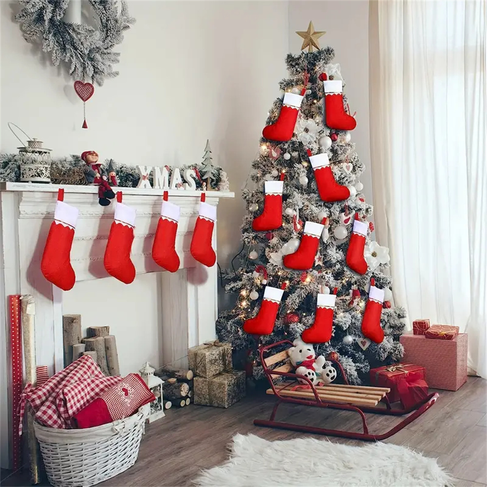 12 pezzi di calze natalizie in - Christmas Stocking Hanging recensione e prezzo