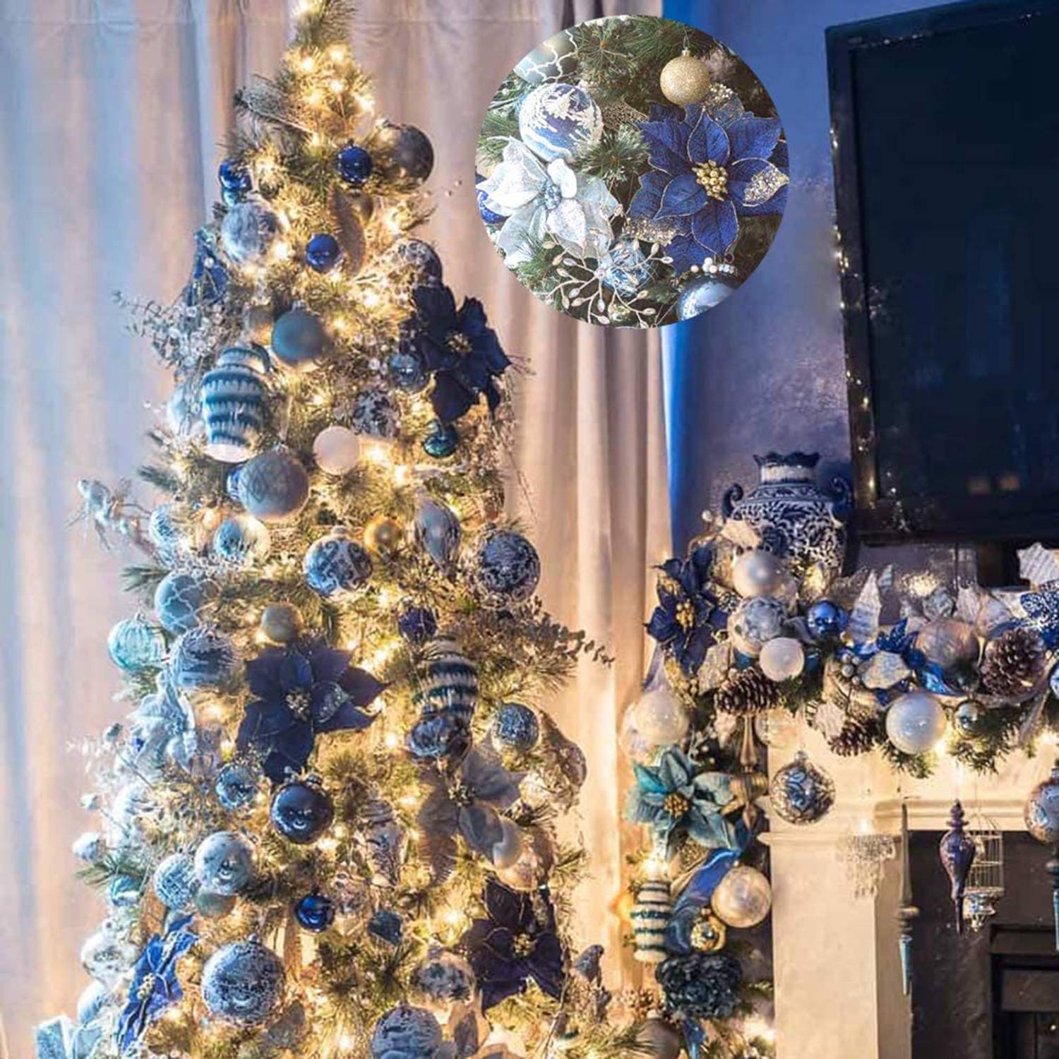 Glitter di natale 20 pezzi orn - Christmas Wreath Fake recensione e prezzo