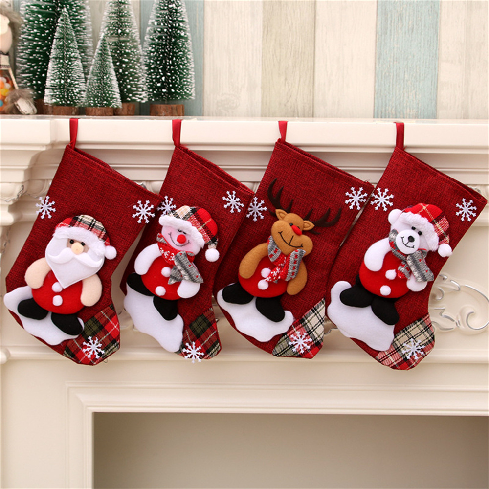 Calze natalizie in lino Decora - Christmas Stocking Hanging recensione e prezzo
