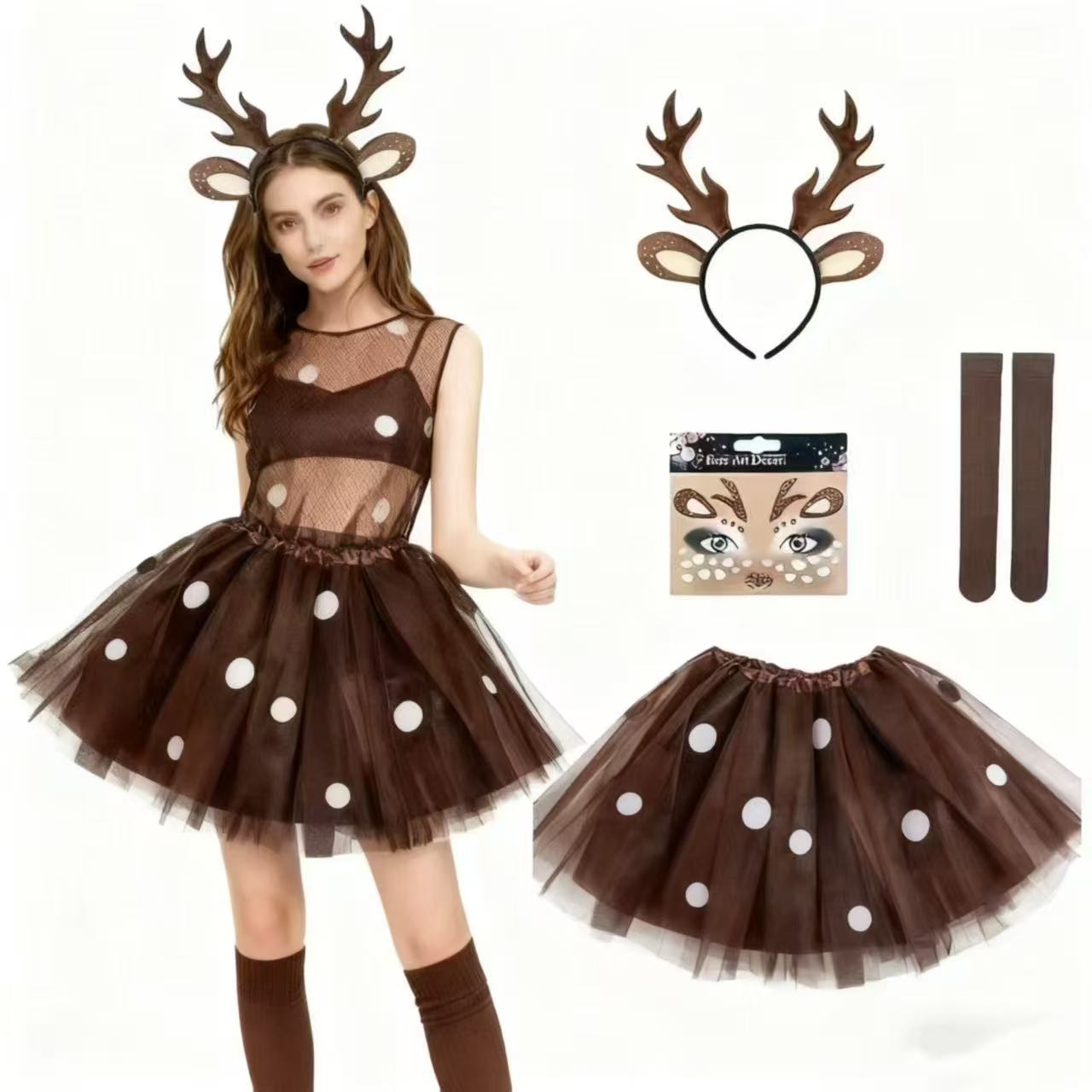Set Costume da Renna con Fasci - Reindeer Antlers Headband recensione e prezzo