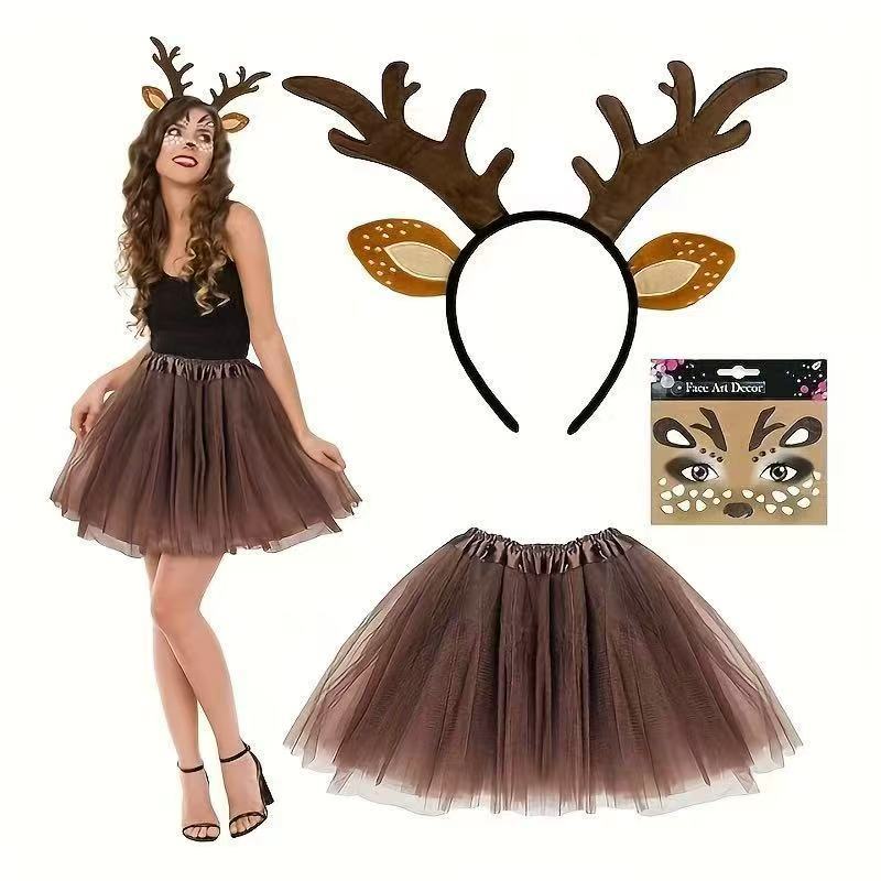 Set Costume da Renna con Fasci - Reindeer Antlers Headband recensione e prezzo