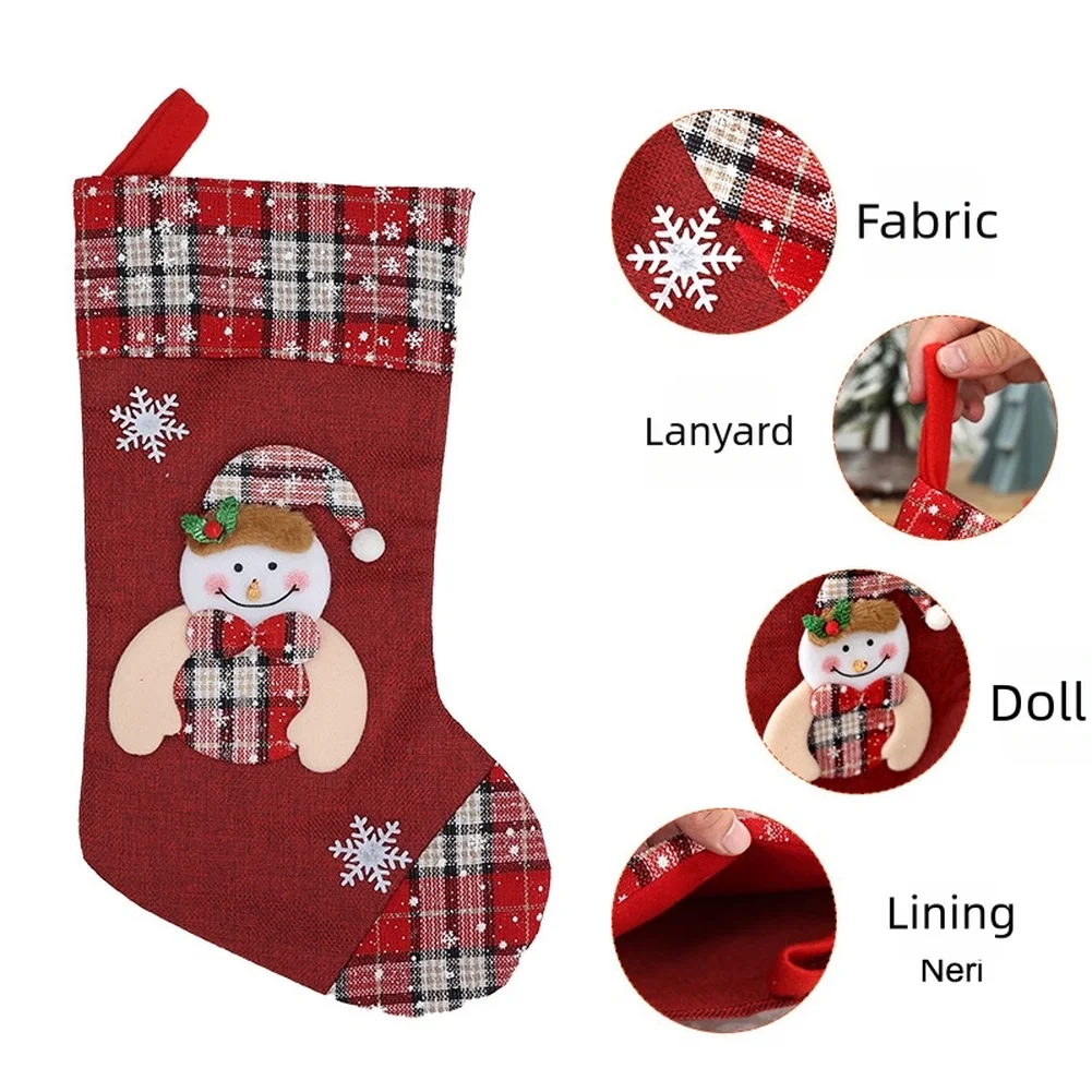 1 pz calza di Natale regalo bo - Christmas Stocking Hanging recensione e prezzo