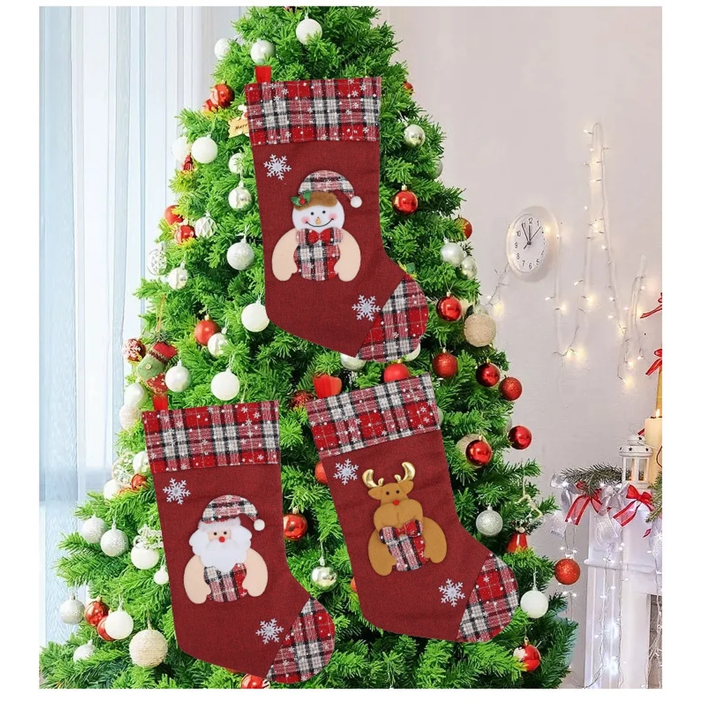 1 pz calza di Natale regalo bo - Christmas Stocking Hanging recensione e prezzo