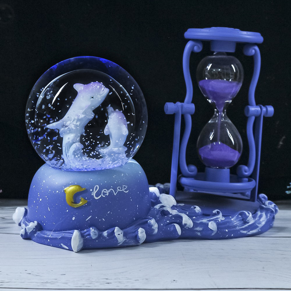 Timer a Clessidra con Delfino, - Snow Globe Musical recensione e prezzo